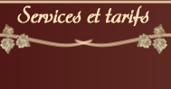 Tarifs et services